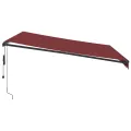 Auvent rétractable automatique bordeaux 400x300 cm