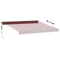 Auvent rétractable automatique bordeaux 400x300 cm