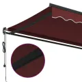Auvent rétractable automatique bordeaux 400x300 cm