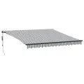 Auvent rétractable automatique anthracite et blanc 400x300 cm