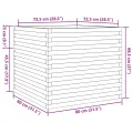 Jardinière cire marron 80x80x68,5 cm bois de pin massif