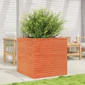 Jardinière cire marron 70x70x68,5 cm bois de pin massif