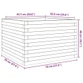 Jardinière 70x70x46 cm bois massif de douglas