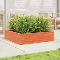 Jardinière cire marron 90x90x23 cm bois de pin massif