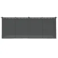 Tonnelle avec rideaux anthracite 6x3 m acier
