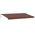 Auvent rétractable automatique marron 600x350 cm