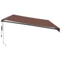 Auvent rétractable automatique marron 600x350 cm