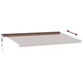 Auvent rétractable automatique marron 600x350 cm