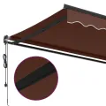 Auvent rétractable automatique marron 600x350 cm