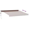 Auvent rétractable automatique avec LED marron 400x300 cm
