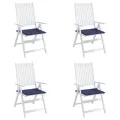 Coussins de palette lot de 4 bleu marine 40x40x3cm tissu oxford