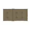 Coussins de chaise à dossier bas lot de 2 taupe mélangé tissu