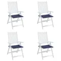 Coussins de palette lot de 4 bleu marine 50x50x3cm tissu oxford