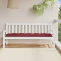 Coussin de banc de jardin rouge bordeaux mélangé tissu