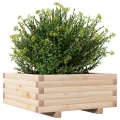 Jardinière 60x60x26,5 cm bois de pin massif