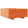 Jardinière cire marron 60x60x26,5 cm bois de pin massif