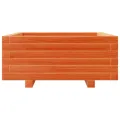 Jardinière cire marron 60x60x26,5 cm bois de pin massif