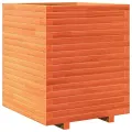 Jardinière cire marron 60x60x72 cm bois de pin massif