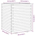 Jardinière cire marron 60x60x72 cm bois de pin massif