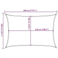 Voile d'ombrage 160 g/m² rectangulaire sable 2x3 m PEHD