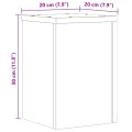 Supports pour plantes 2 pcs gris béton bois d'ingénierie