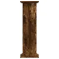 Support pour plantes chêne fumé 33x33x100 cm bois d'ingénierie