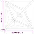 Panneaux muraux 24 pcs vert 50x50 cm XPS 6 m² étoile