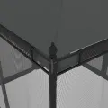 Tonnelle avec parois en filet anthracite 2,93x2,93 m acier