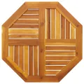 Dessus de table 70x70x2 cm octogonal bois massif d'acacia