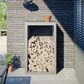 Portant de bois de chauffage 60x40x100 cm acier inoxydable