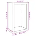 Portant de bois de chauffage 60x40x100 cm acier inoxydable