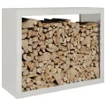 Portant de bois de chauffage 100x40x80 cm acier inoxydable