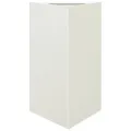 Jardinières 2 pcs blanc triangulaire 50x43x75 cm acier