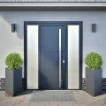 Jardinières 2 pcs anthracite triangulaire 50x43x75 cm acier
