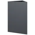 Jardinières 2 pcs anthracite triangulaire 50x43x75 cm acier
