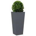 Jardinière anthracite 35x35x75 cm acier