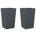 Jardinières 2 pcs anthracite 45x45x75 cm acier