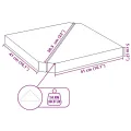Plaques de poids de parasol 2 pcs triangulaire granit gris 14kg