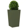 Jardinières 2 pcs vert olive 45x45x75 cm acier