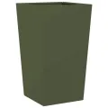 Jardinières 2 pcs vert olive 45x45x75 cm acier