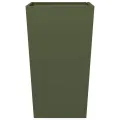 Jardinières 2 pcs vert olive 45x45x75 cm acier