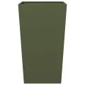 Jardinières 2 pcs vert olive 45x45x75 cm acier