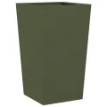 Jardinières 2 pcs vert olive 45x45x75 cm acier