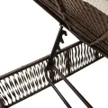 Chaises longues avec coussins lot de 2 marron résine tressée