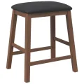 chaises de bar avec coussins 2 pcs marron bois massif d'hévéa