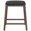 chaises de bar avec coussins 2 pcs marron bois massif d'hévéa