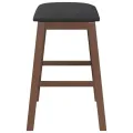 chaises de bar avec coussins 2 pcs marron bois massif d'hévéa