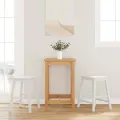 VidaXL Chaises de bar 2 pcs blanc bois massif d'hévéa