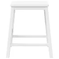 VidaXL Chaises de bar 2 pcs blanc bois massif d'hévéa