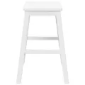 VidaXL Chaises de bar 2 pcs blanc bois massif d'hévéa